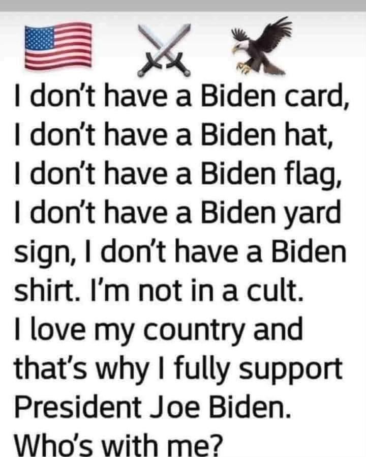 I fully support Biden and democracy! #VoteBlueinEveryElection