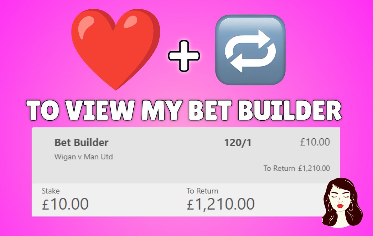 EmilyTaylorTips's tweet image. More winning longshot bets tonight anybody? 🫶 

Who wants me to post this 120/1 monster bet builder today?🔥 

£10 returns £1,210 😍 

Everybody who ❤️ and retweets will be able to see my bet builders today! 👀 

Turn my notifications on and drop me a follow to receive my tips🔔
