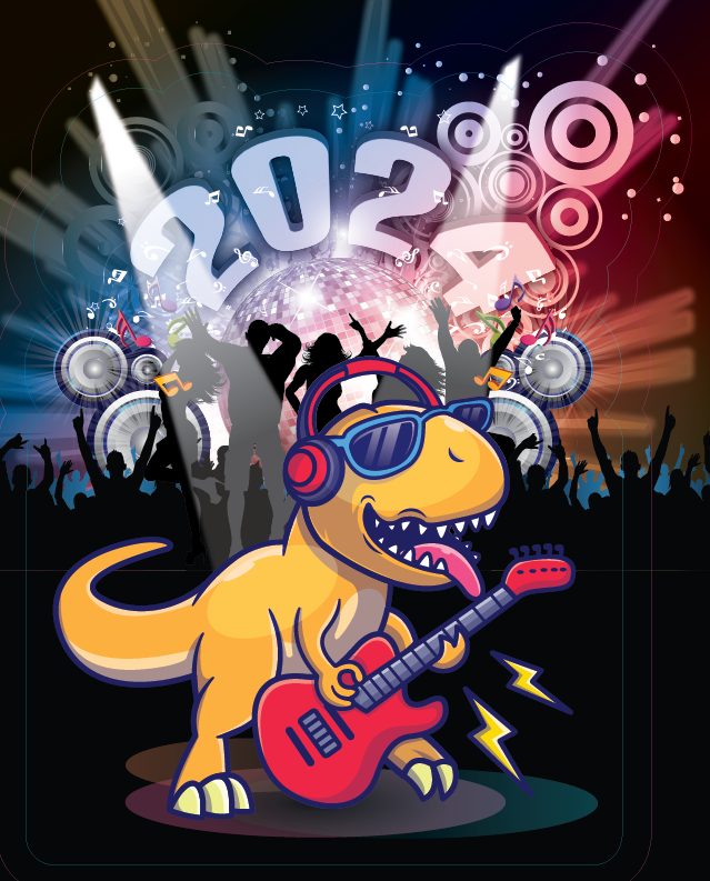 risdprintsvc's tweet photo. Rock out 2024 with N.T. the Shuvosaurus. Receive this month's sticker when you make a purchase at Print Services, hurry while supplies last. https://t.co/iE0bieIguW