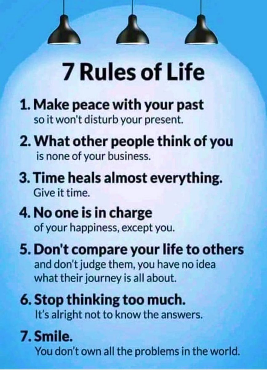 ChrisArienti's tweet photo. Too good not to share. Retweet @carlaacarlson #rulesforlife #rulestoliveby https://t.co/rErpbubwUx