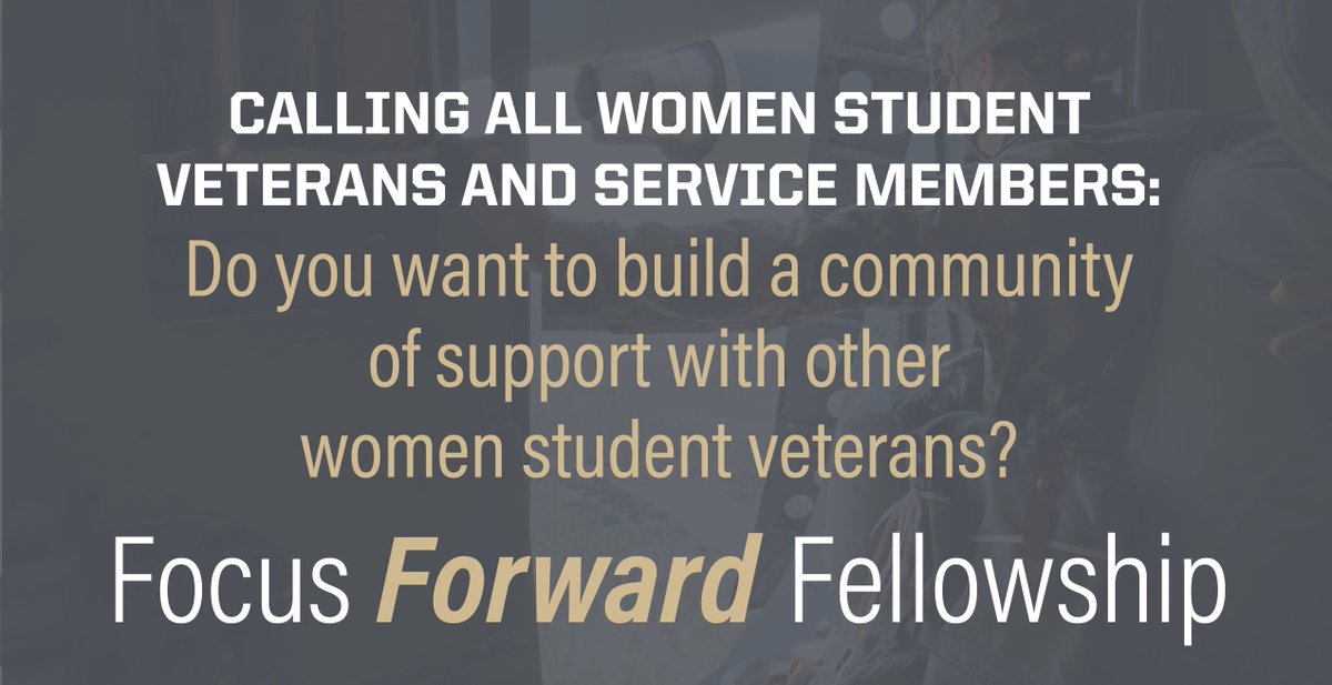 Calling all women student veterans &amp; service members: 
Do you want to build a community of support with other women student veterans? #FWDFellows is for you!
ℹ️  Attend a virtual info session next week: bit.ly/FWDInfo2024
🎓  Or visit mfri.purdue.edu/FWDFellows