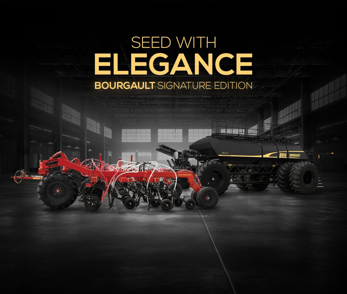 BourgaultAg's tweet image. To honor our milestone of 50 years at Bourgault, we are pleased to introduce a limited production build of our “Signature Edition” products! #bourgault50 #bourgault #signatureedition