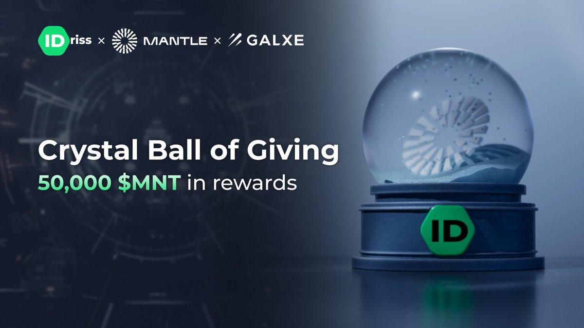 Time to celebrate the <a href="/0xMantle/">Mantle Network</a> integration with a special campaign dedicated to the winter giving season! ❄️

Powered by <a href="/Galxe/">Galxe</a>: idriss.xyz/mantle 👈