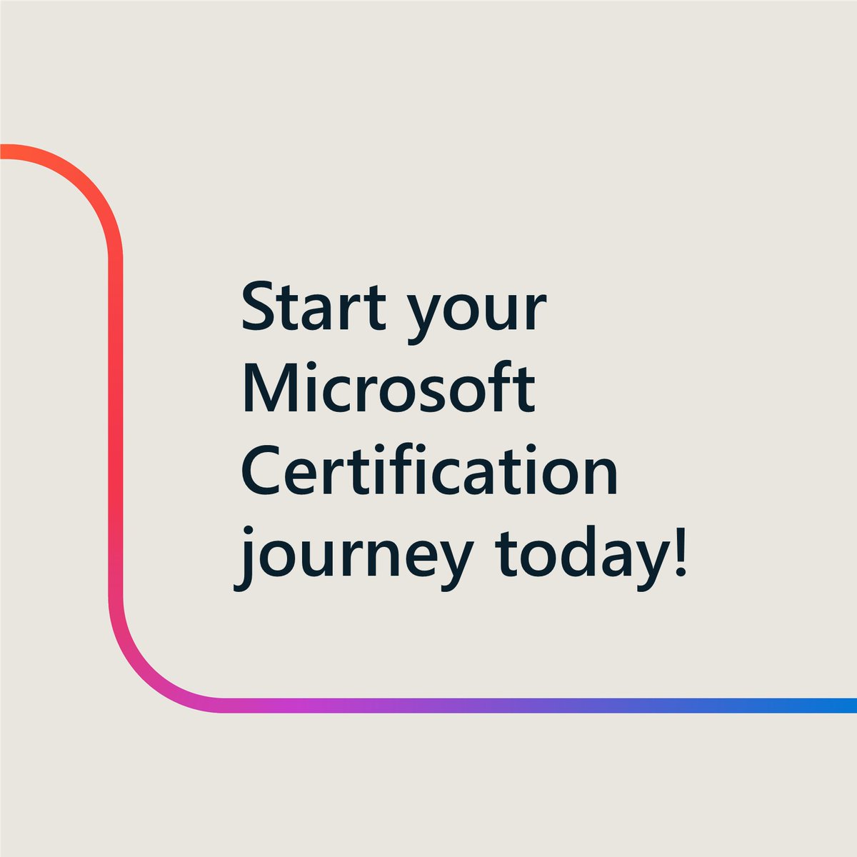 This is the year you become #MicrosoftCertified. 😉

From Microsoft Azure to Microsoft Power Platform, there's a certification aligned to your goals. Find yours 👉 msft.it/6017ibtc7