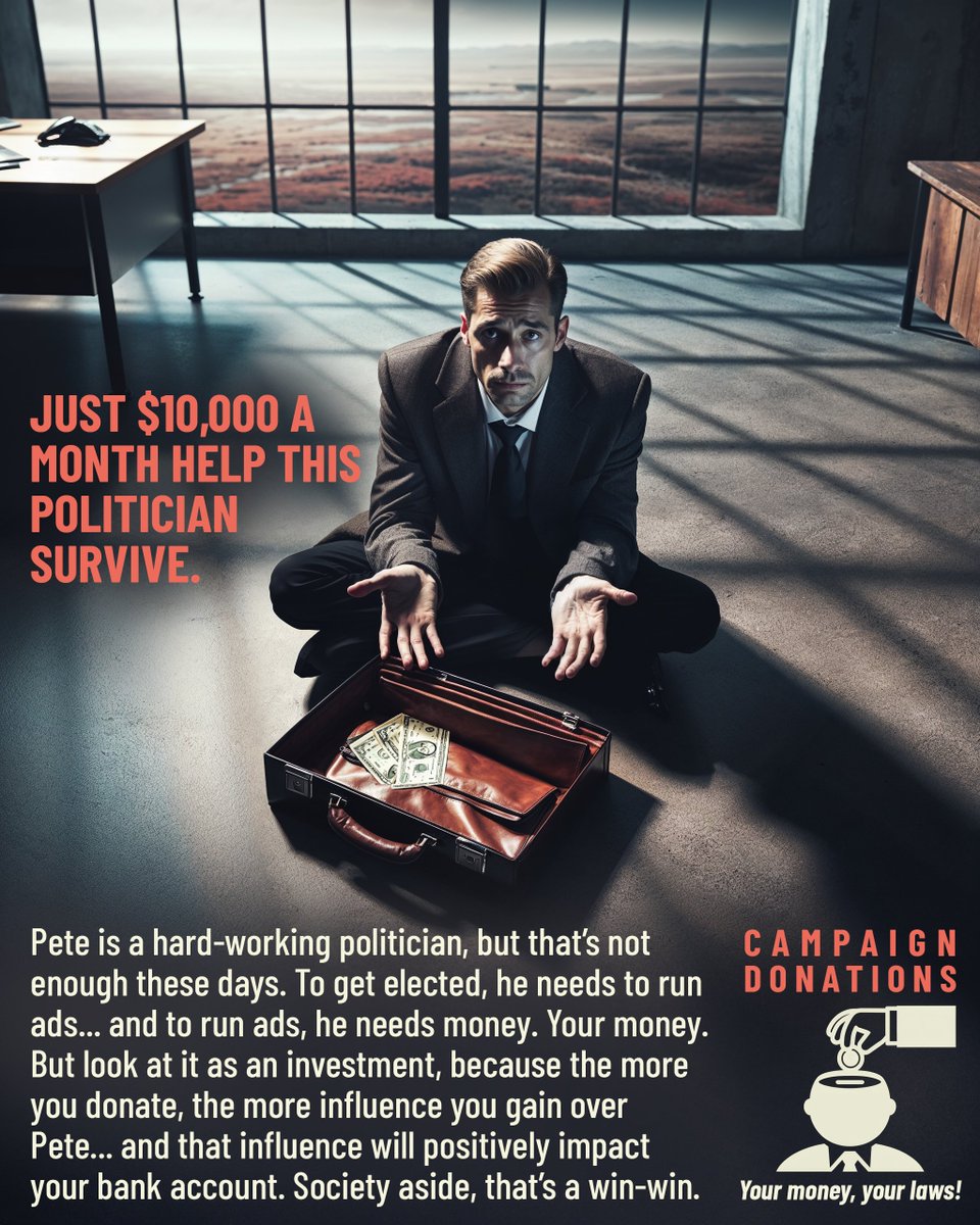 Everyone can help.
#powerdalle #photoshop #moneyoutofpolitics #campaignfinancereform