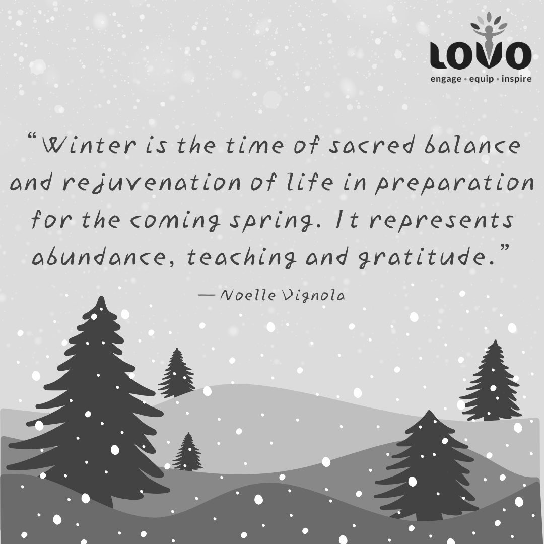 “Winter is the time of sacred balance and rejuvenation of life in preparation for the coming spring. It represents abundance, teaching and gratitude.” — Noelle Vignola

#lovocic #LOVO #winter #winterquotes #inspirationalquotes #london