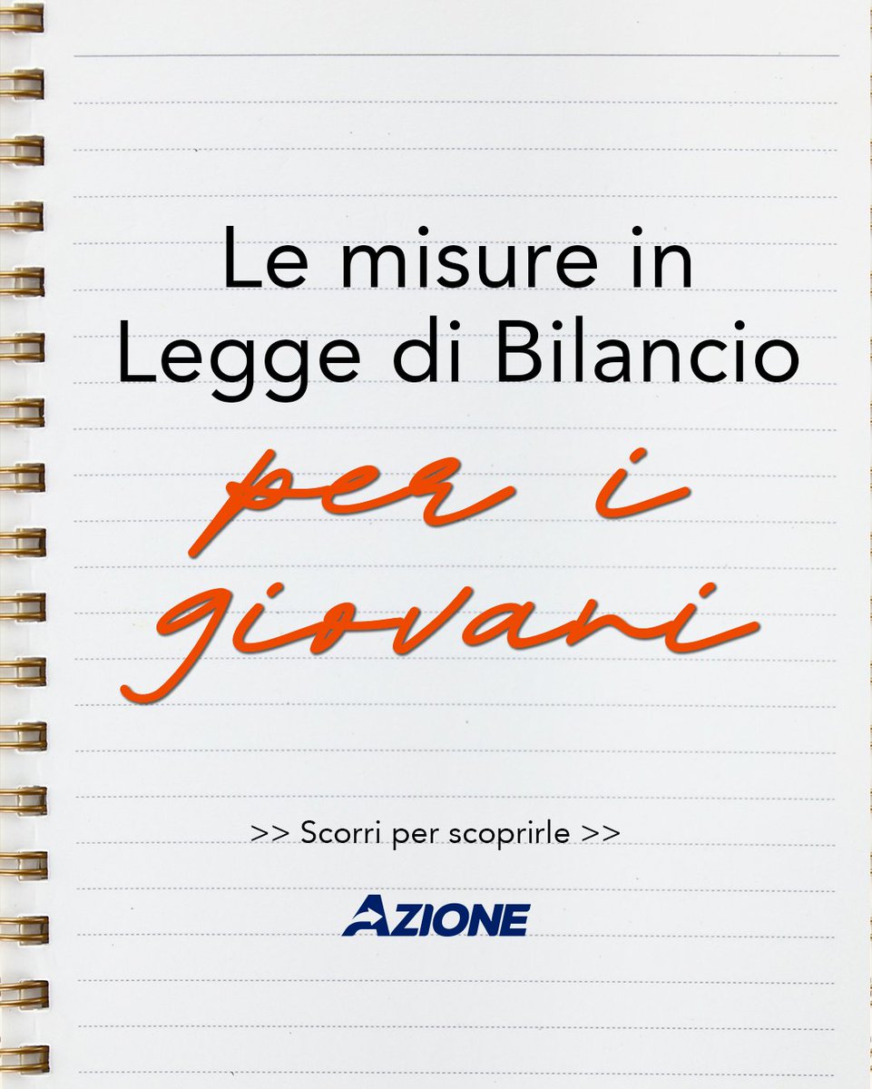 Azione_it's tweet photo. La Legge di Bilancio 2024 destina solo il 3% delle risorse alle nuove generazioni: nemmeno 1 milione su un totale di 24 miliardi a disposizione. L’impressione è sempre la stessa: i #giovani italiani siano considerati dalla classe di governo solamente a fini elettorali. Ma quando si tratta di investire risorse, a loro solo le briciole. 
Eppure, di cose da fare ce ne sarebbero eccome. Dalla riforma dell’istruzione scolastica all’aumento degli alloggi universitari, le nostre priorità per le nuove generazioni sono da sempre state chiare. 

Per voi quali sono le cose più urgenti da fare? Scrivetecelo nei commenti!