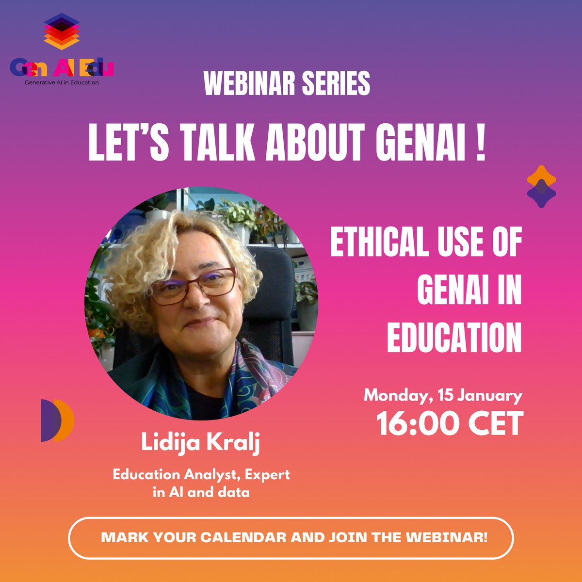 Pozivamo vas na webinar o etičkoj uporabi generativne umjetne inteligencije koji će održati naša suradnica <a href="/LidijaKralj/">Lidija Kralj</a>. Webinar organizira europska institucija <a href="/AllDigitalEU/">All Digital</a>, a održat će se 15. 1. u 16h. Prijaviti se možete na ovoj poveznici: t.ly/WYkiA