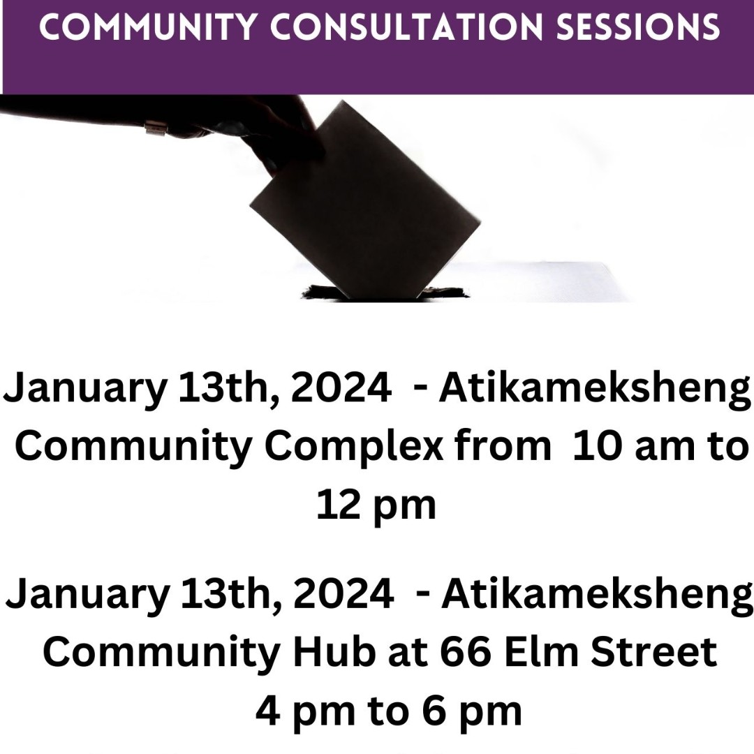Attention Debendaagziwaad:

Notice is hereby given that a ratification vote for proposed amendments to the Election Code - Gimaaken Naaknigewin will be held on Saturday, Feb 3, 2024.  

Please see the attached posters for more details.

Miigwetch.