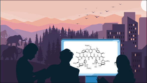 Lab_Journal's tweet image. Mit #Bioinformatik und synthetischer #Biologie setzte ein Team der @uni_tue ein Gencluster neu zusammen, das für die #Enzyme zur #Biosynthese des abgeleiteten "Ur-#Antibiotikums" Paleomycin codiert. @microrab erzählt uns mehr darüber: laborjournal.de/editorials/290…