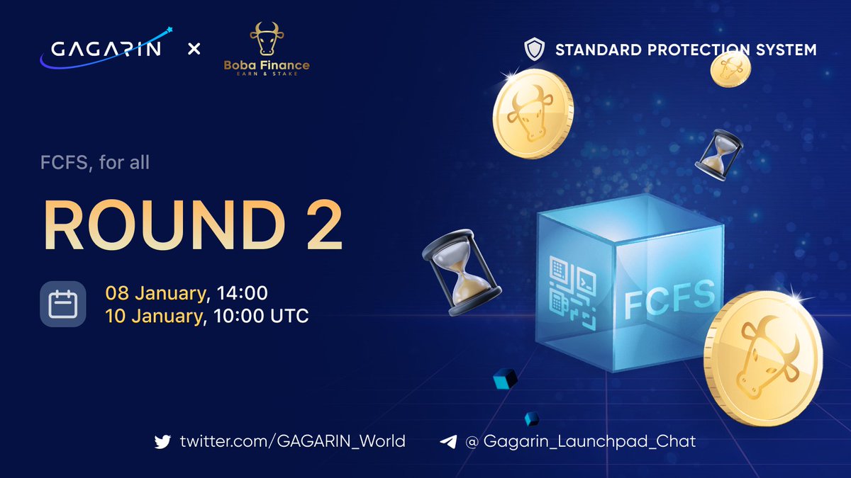 GAGARIN Launchpad (@gagarin_world) on Twitter photo Round 2 (FCFS) of the <a href="/RealBobaFinance/">Boba Finance</a> IDO on Gagarin is LIVE NOW!
📲 Boba Finance provides access to decentralized financial services, allowing you to manage your assets without intermediaries.
Step into the world of limitless possibilities with Boba Finance, your reliable Round 2 (FCFS) of the <a href="/RealBobaFinance/">Boba Finance</a> IDO on Gagarin is LIVE NOW!
📲 Boba Finance provides access to decentralized financial services, allowing you to manage your assets without intermediaries.
Step into the world of limitless possibilities with Boba Finance, your reliable
