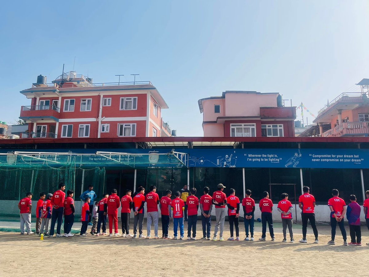 TheCECNepal's tweet photo. Day 2 of the Exclusive Cricket Camp 2080… Participants having the time of their life with the international Nepali cricket stars!
#CECNepal | #TurningDreamsIntoReality | #NepalCricket | #PulsarNepal | #KumariBank | #jimbuthakali | #MagicNepal | #NLICL | #MaxiMax https://t.co/mwMhUlNiaY