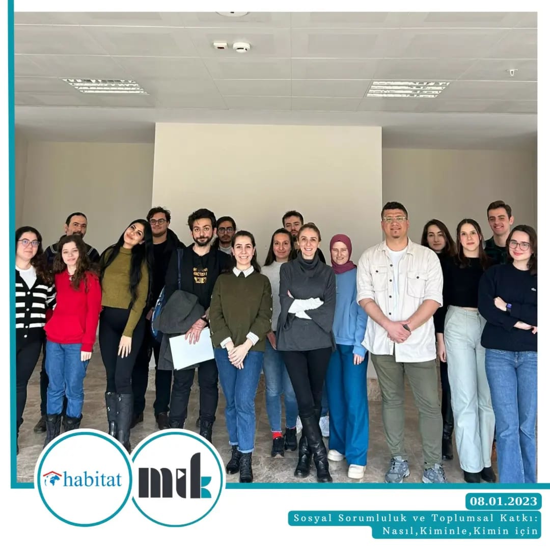 miktau's tweet photo. Bugün Habitat Derneği ile gerçekleştirdiğimiz "Sosyal Sorumluluk ve Toplumsal Katkı- Nasıl,Kiminle,Kimin için" adlı etkinliğimize katılım ve katkıları için başta Doç.Dr.Elif Posos Devrani Hocamıza,Habitat Derneğinden  Taha Aydoğmuş  ve Elif Yıldırım'a çok teşekkür ederiz.💙 https://t.co/gwn095MSfp