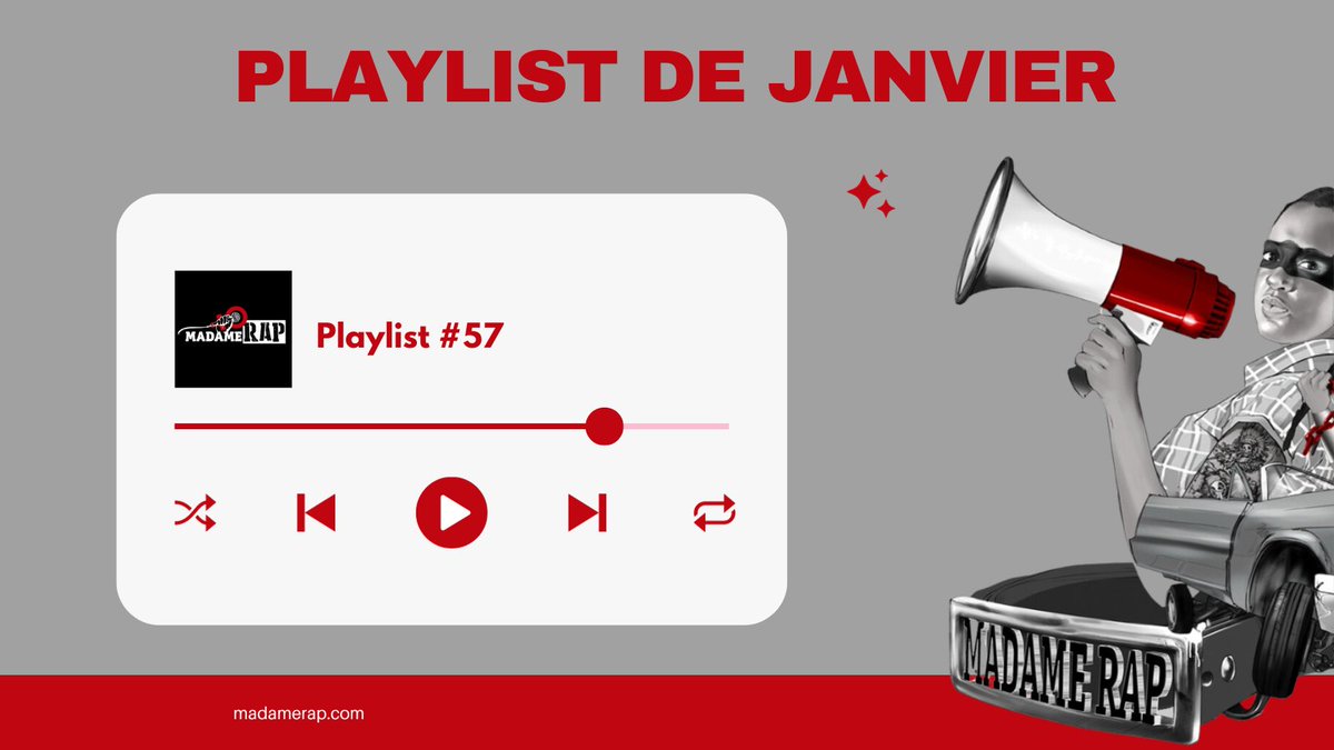 EloiseBouton's tweet photo. 📣🎧♀️🏳️🌈 La playlist de janvier de @madame_rap est disponible sur Apple Music, Deezer, Spotify & YouTube avec 20 titres de #rappeuses & rappeurs·euses #LGBTQIA du monde entier !
Bonne écoute et très belle année ! ✨
➡️ https://t.co/JSUY981hxf
#rapqueer #MadameRapplaylist https://t.co/L0zTkGgsgj