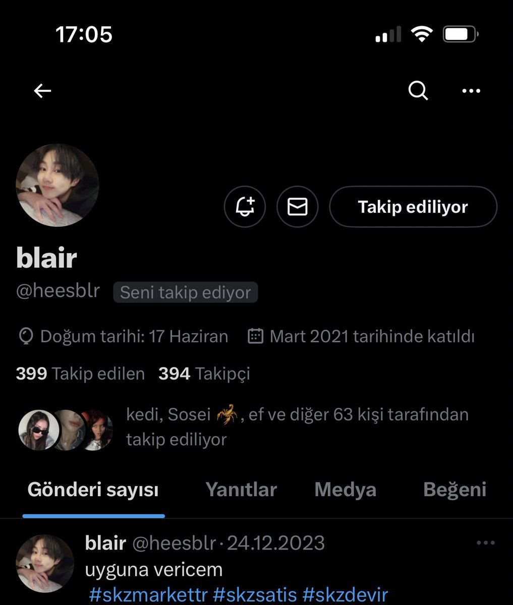 arkadaşımın Twitter hesabı açılmıyor @heesblr dan ürün alanlar benle iletişime geçebilir mi 😭💞💞 #skzmarkettr #skzsatis #skzdevir #skzpcsatis #skztrsatis #skzgo @skztradesellrt @SKZTRadeSell @skzselltrade @SKZMARKETTR @peacrry @trpctakas @kpoppcsatis @kpopgosatis