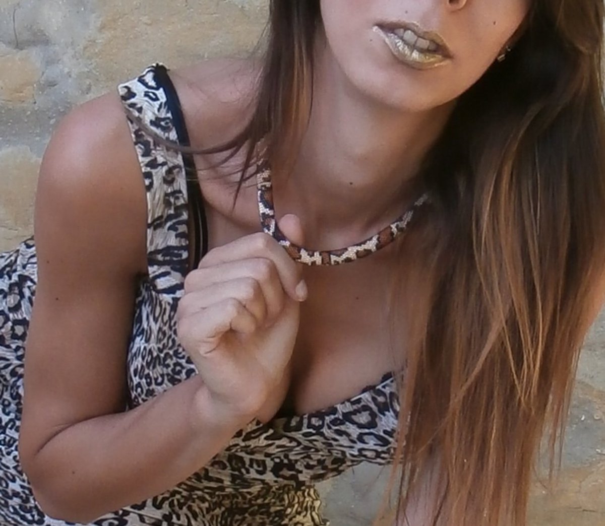 etsy.com/listing/280478… Woman imitation cheetah leather necklace made with glass beads Collar for girl Modern Contemporary jewel with magnetic closure #MadeinItaly #jewelry #handmadejewels #giftsforher #MadeInDreams #etsyshopping #accessories
