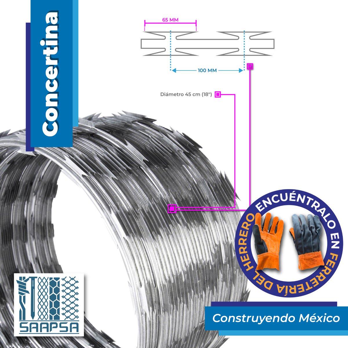 SAAPSA2's tweet photo. ¿Necesitas una barrera de seguridad eficaz y resistente? 🤔
La concertina una barrera 🚷 que ofrece una gran resistencia a la intrusión. Está fabricada con alambre de acero galvanizado y tiene un diseño que dificulta el escalado
#concertina #seguridad #protección #saapsa https://t.co/Pq36pChn8Y