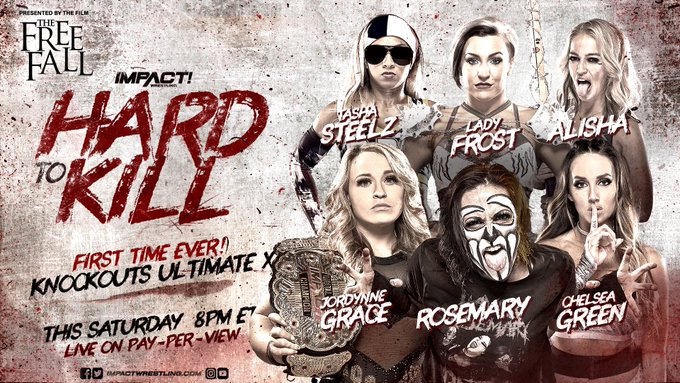 1/8/2022

Tasha Steelz won the first-ever Knockouts Ultimate X Match at Hard To Kill from The Bomb Factory in Dallas, Texas.

#ImpactWrestling #HardToKill #TashaSteelz #AlishaEdwards #ChelseaGreen #JordynneGrace #LadyFrost #Rosemary #KnockoutsUltimateXMatch