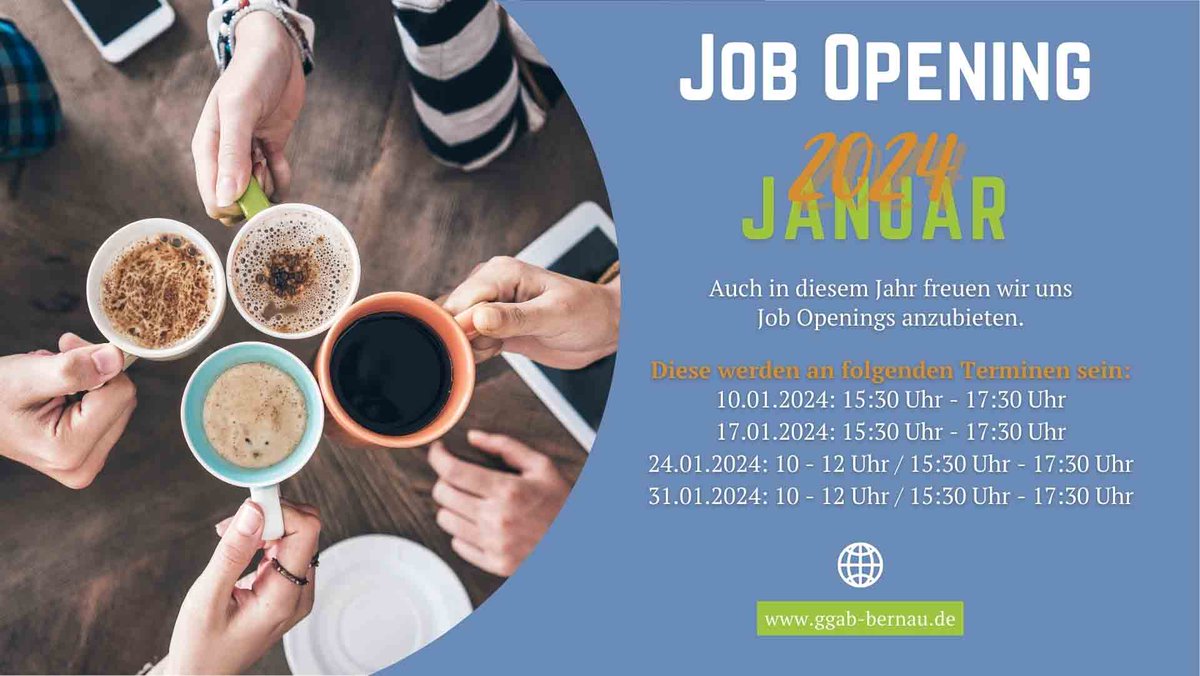BernauLIVE's tweet photo. Einladung zum Job Opening bei der GGAB Bernau
Mehr dazu bei Bernau LIVE
#Ausbildung #Barnim #Bernau #BernaubeiBerlin #BernauLIVE #Beruf #GGAB #Job
https://t.co/sEHbljqKkZ https://t.co/1l7ZOLvJBu