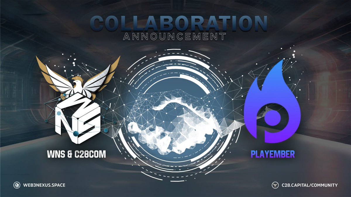 Commemorating a significant milestone with <a href="/Web3NexusSpace/">WEB3 NEXUS SPACE</a> &amp; C28 Community 🤝 <a href="/play_ember/">Playember</a>! 🎉

Playember, a renowned mobile game studio, boasts over 120 million downloads and a seasoned team with over 1 billion career downloads. They have collaborated with major names like