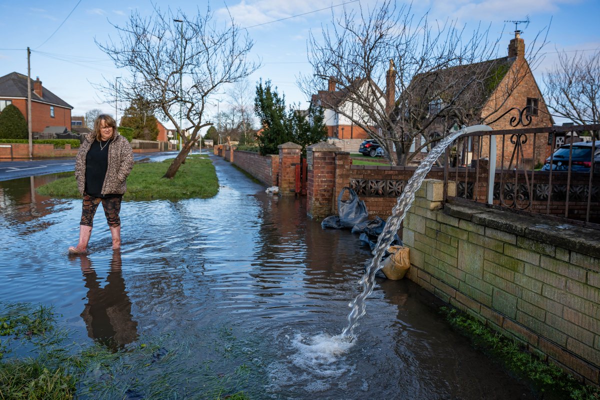 Flooding in Gloucestershire last week after two named storms caused widespread flooding across the country. @SWNS