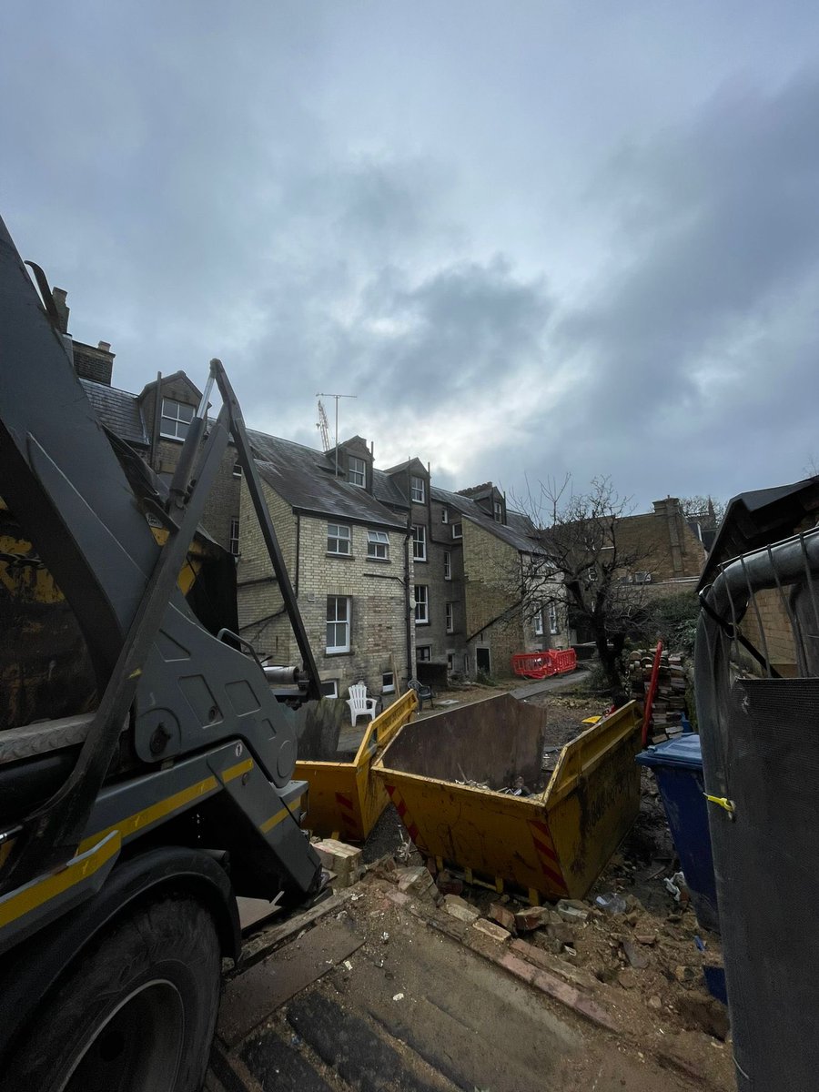 planningmanager's tweet photo. Demolition is well underway at our Portugal Street project in Cambridge. 🚧

No.1 is about 80% complete with 3,5,7,9 &amp; 11 nearing the end in the upcoming weeks. 

More updates coming soon! 🤝

#construction #ukconstruction #constructionuk https://t.co/kbunv6fBOG