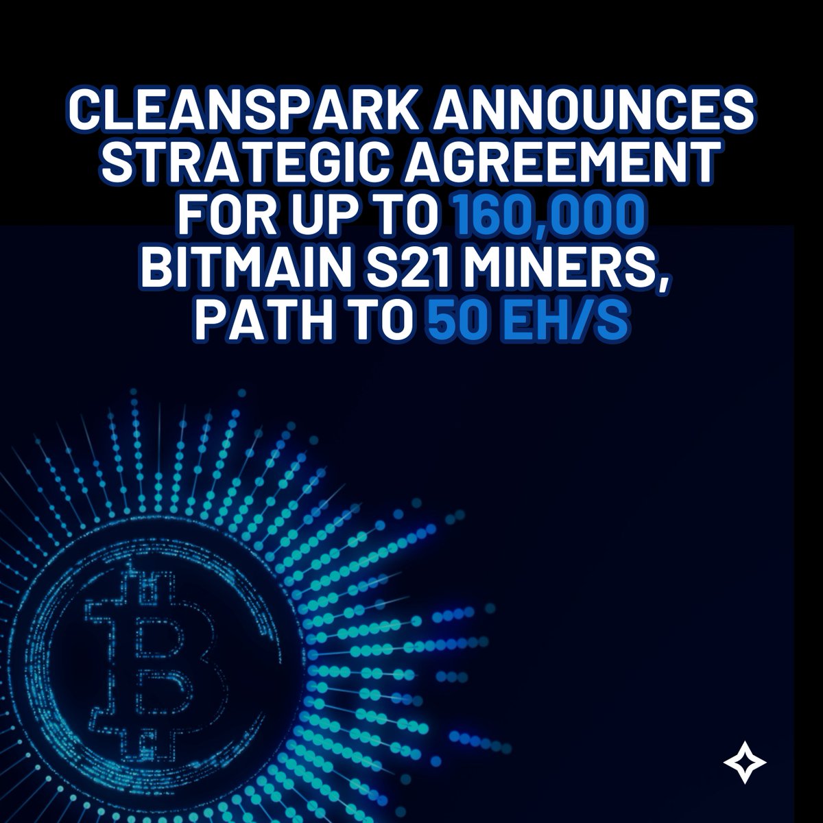 Today we announced the purchase of 60,000 Bitmain S21 units with delivery  expected April through June 2024. The agreement also includes a strategic  call option to purchase an additional 100,000 machines at