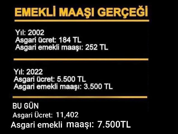 tetikci064's tweet photo. EMEKLİLER, 
Üvey evlat değil 

Seyyanen 10.000 tl + %65 güncelleme istiyoruz
Sayın @_cevdetyilmaz @memetsimsek @isikhanvedat

@herkesicinCHP @Akparti @MHP_Bilgi

#EmekliyeSeyyanen10BinTL https://t.co/1POhJlzISl