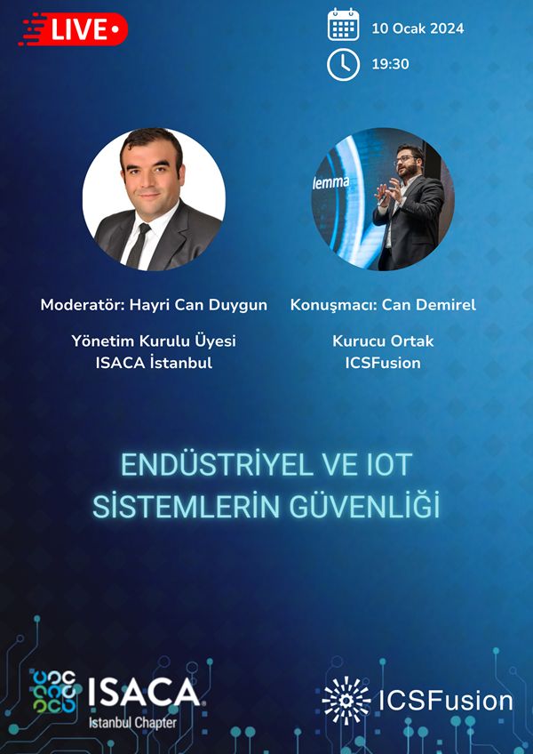 Exciting news! <a href="/secandit/">Can Demirel</a>(Can Demirel) is joining us as a guest speaker in the upcoming ISACA Istanbul Chapter webinar moderated by Hayri Can Duygun.

Date: 10 January 2024
Time: 19.30 (GMT+3)
Language: Turkish

This webinar is 1.5 CPE Credit.
Details:
lnkd.in/dN-Egnks