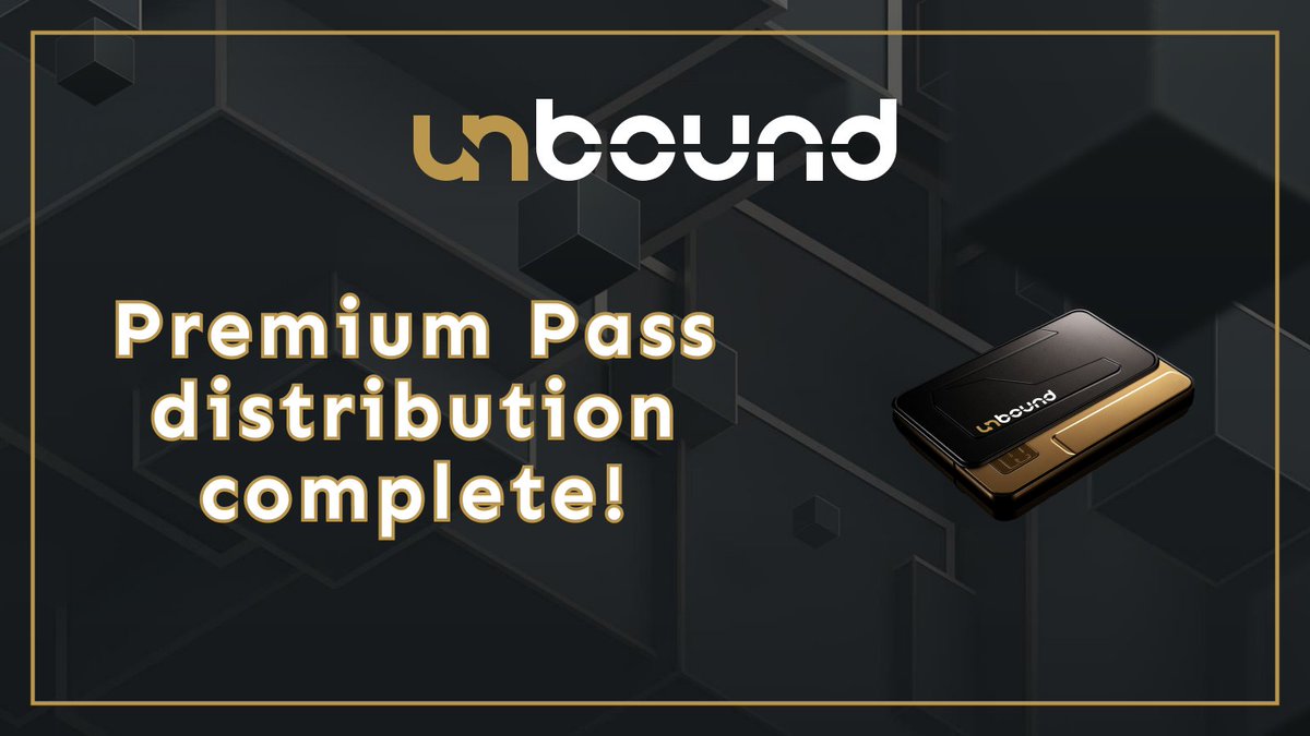 Unbound (@theunbound_io) on Twitter photo The Gold and Silver Passes have been distributed to all the winners from <a href="/crypto_birb/">CRYPTO₿IRB</a> giveaway! 💥
Check your wallets and enjoy your Premium Pass 😎 The Gold and Silver Passes have been distributed to all the winners from <a href="/crypto_birb/">CRYPTO₿IRB</a> giveaway! 💥
Check your wallets and enjoy your Premium Pass 😎
