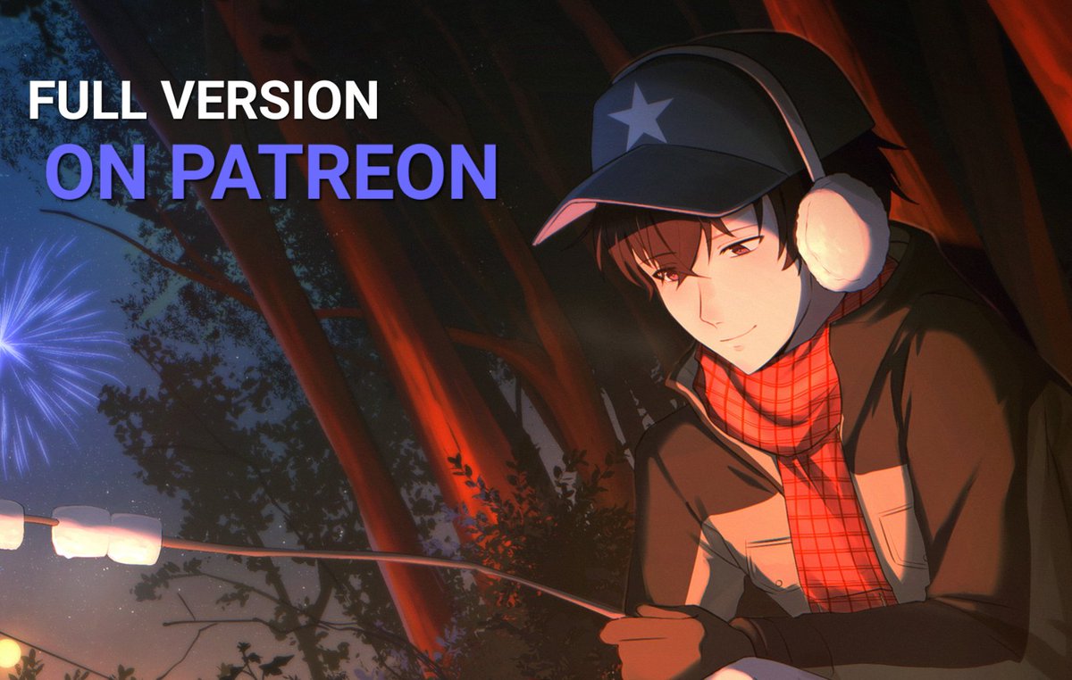 New illustration of cozy camping with Leo on Patreon ⛺️

There's also a new free membership tier if you'd like to sign up! We'll be posting monthly headcanons of the boys for that tier. Check out last month's post here:
patreon.com/posts/headcano…

Art by <a href="/vijzon/">Jas🍂</a>