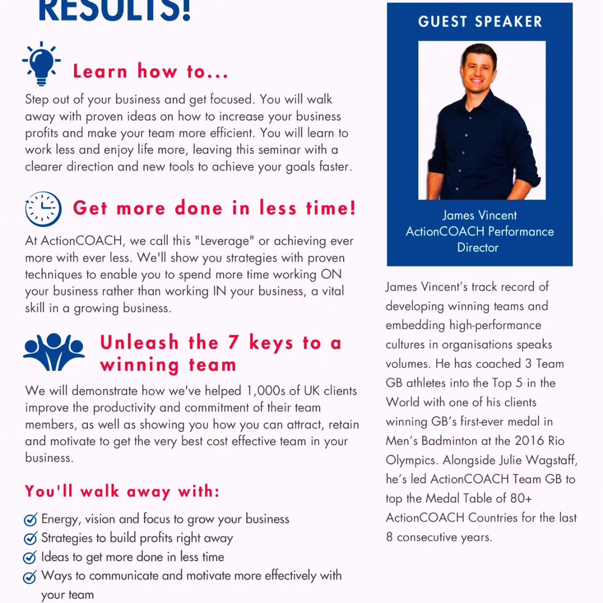 StephenN79's tweet photo. Thinking of scaling your business to new heights?

If so, join our FREE ActionCOACH Lunch and Learn Webinar 🌐 to Unlock your Businesses Success 🌟 

Upcoming Webinar Dates:
10th and 24th Jan
7th and 21st Feb
6th and 20th Mar
17th Apr
Message me today to register your interest 👍 https://t.co/UaWktRS5M2