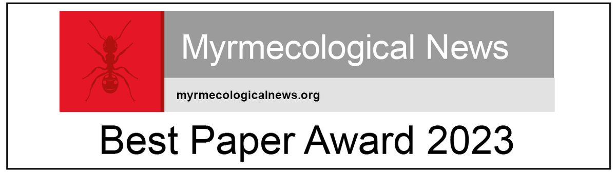 Please RT! Myrmecological News - Best Paper Award 2023: Follow the link for details and to vote for your favourite paper 2023! The prize for the authors: A waiver for Article Processing Charge (700 EUR) for one contribution to be used within 2 years. umfrage.uibk.ac.at/limesurvey/all…