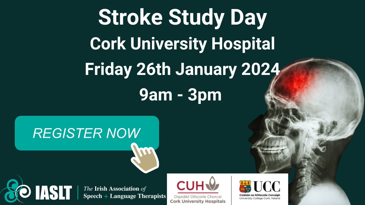 We are delighted to announce that registration is now open for Stroke Study Day to be held on 26th January! For more information and to register click below iaslt.ie/learning-centr… #iasltcpd #iaslt #CUH @CUH_Cork