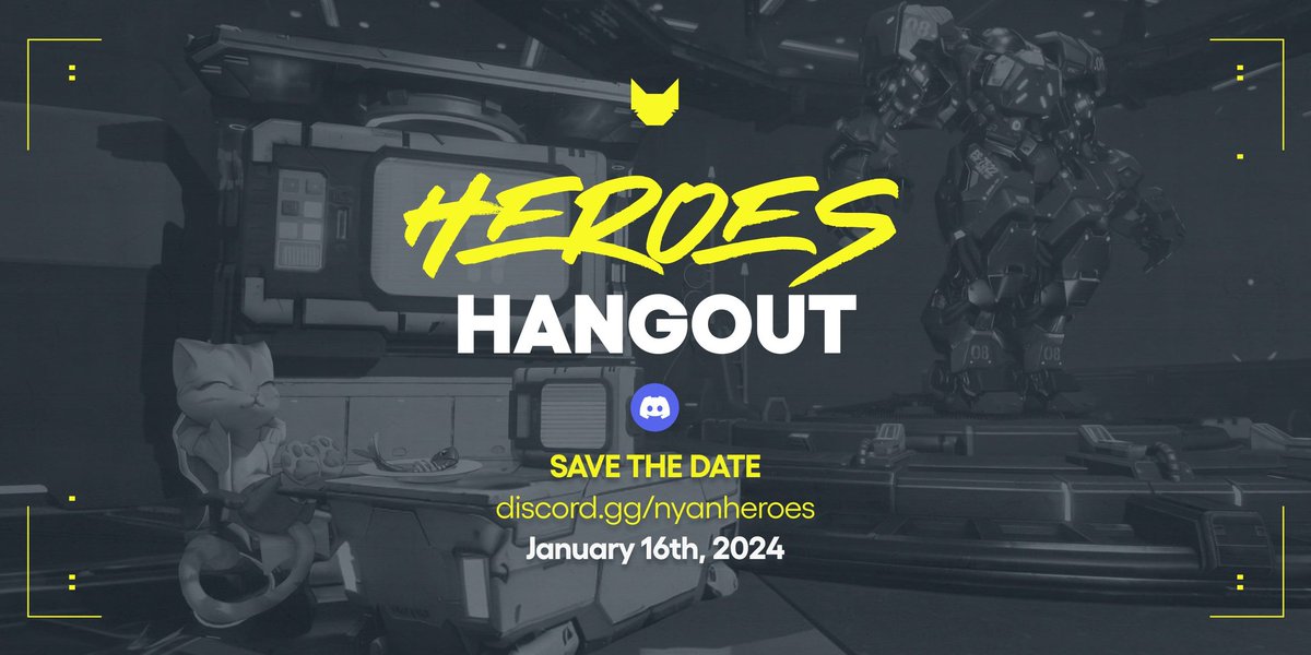 🎉Join the Heroes Hangout on January 16th! 🐾 Nyan Heroes, a collective of creative visionaries crafting the ultimate cat mech adventure. Dive into discussions on development, tech, creativity, and of course, cats. #NyanHeroes #HeroesHangout #100x #BitcoinETF
