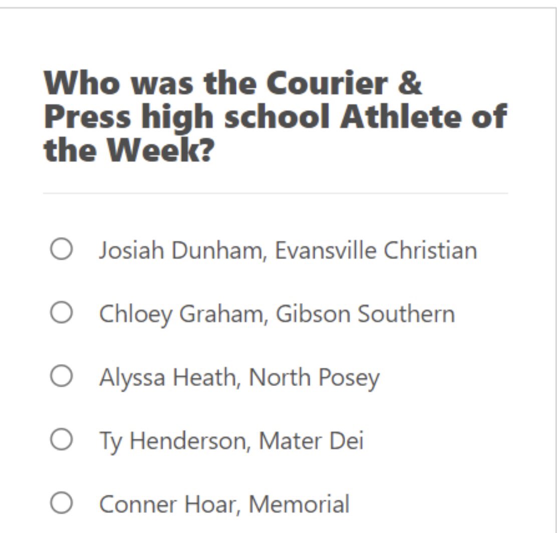 kylesokeland's tweet photo. Vote now for the Courier &amp; Press high school Athlete of the Week from Jan. 1-6. The nominees:
https://t.co/13qaK4EgRU https://t.co/VMYH7Sabat