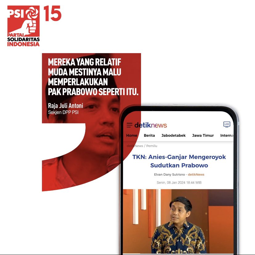 psi_id's tweet photo. "Mereka yang relatif muda mestinya malu memperlakukan Pak Prabowo seperti itu. Tapi ambisi jahat, nampaknya, telah menyatukan mereka. Insyaallah, rakyat tidak akan tertipu," kata Brojen Raja Juli Antoni.

Selengkapnya baca di: https://t.co/SYTg8HzghE https://t.co/hL5jiIwYL1