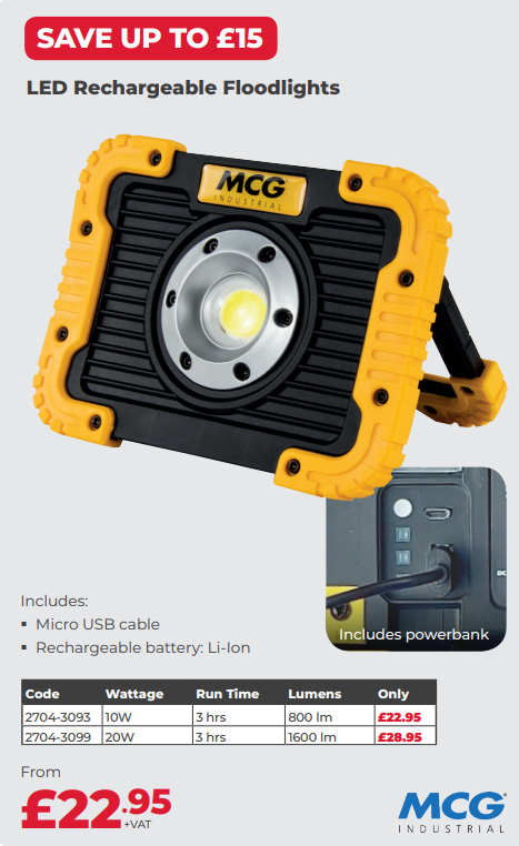 🌟 Don't miss out on the hottest deals! 🔥 Illuminate the site with LED rechargeable floodlights. Hurry to <a href="/cefonline/">CEF</a> for a great saving! 💡✨ Check it out now catalogue.cef.co.uk/deals-paper-is…🛒🔗