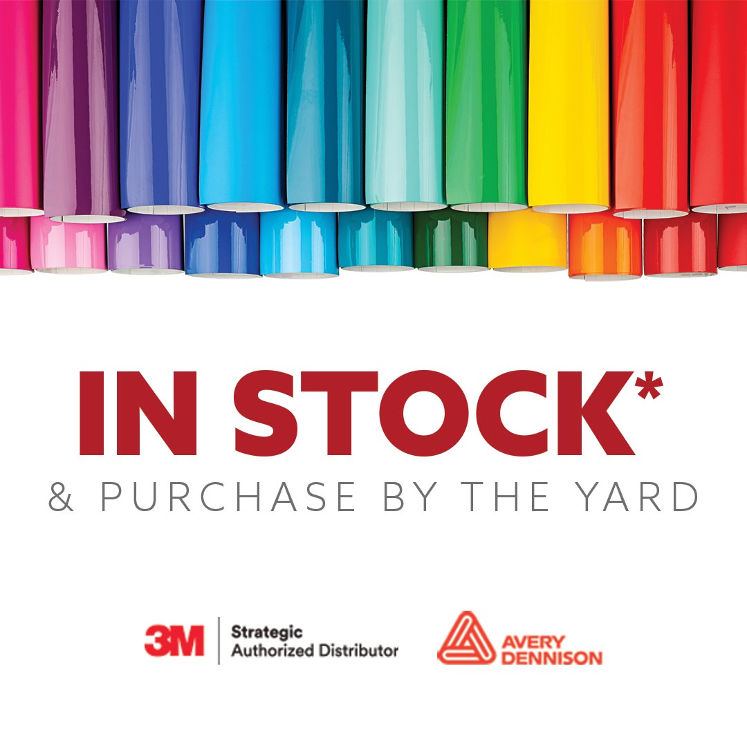 🎨 In Stock &amp; Purchase by the Yard

Grimco now offers select colours* from 3M™ and Avery Dennison Wrap Film and Translucent Cut Vinyl series to purchase by the yard.
1-2 Day Shipping Across Canada On All Stocked* Vinyl

For more details visit hubs.la/Q02fBYNT0