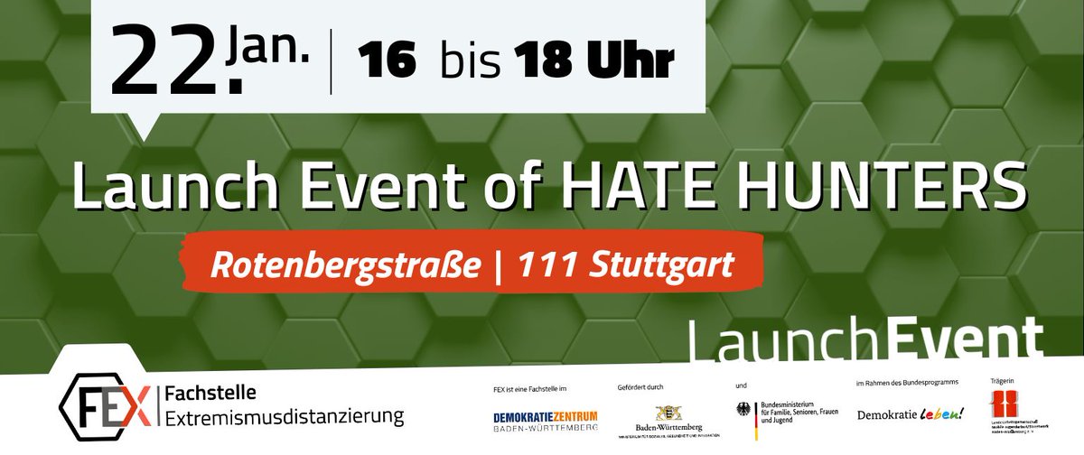 SCENOR | The Science Crew (@scenorcrew) on Twitter photo GAME LAUNCH IN STUTTGART: 🚀 seien Sie dabei am 22. Januar, spielen Sie HATE HUNTERS und finden Sie heraus, wie Sie das Spiel in der Jugendarbeit einsetzen - hier anmelden: buff.ly/3Hb2NRZ
#gameD #ErasmusPlus @jensostwaldt <a href="/SeriousGamesInt/">Serious Games Interactive</a> <a href="/FabrisVerena/">Verena Fabris</a> <a href="/modus_zad/">modus | zad</a> GAME LAUNCH IN STUTTGART: 🚀 seien Sie dabei am 22. Januar, spielen Sie HATE HUNTERS und finden Sie heraus, wie Sie das Spiel in der Jugendarbeit einsetzen - hier anmelden: buff.ly/3Hb2NRZ
#gameD #ErasmusPlus @jensostwaldt <a href="/SeriousGamesInt/">Serious Games Interactive</a> <a href="/FabrisVerena/">Verena Fabris</a> <a href="/modus_zad/">modus | zad</a>