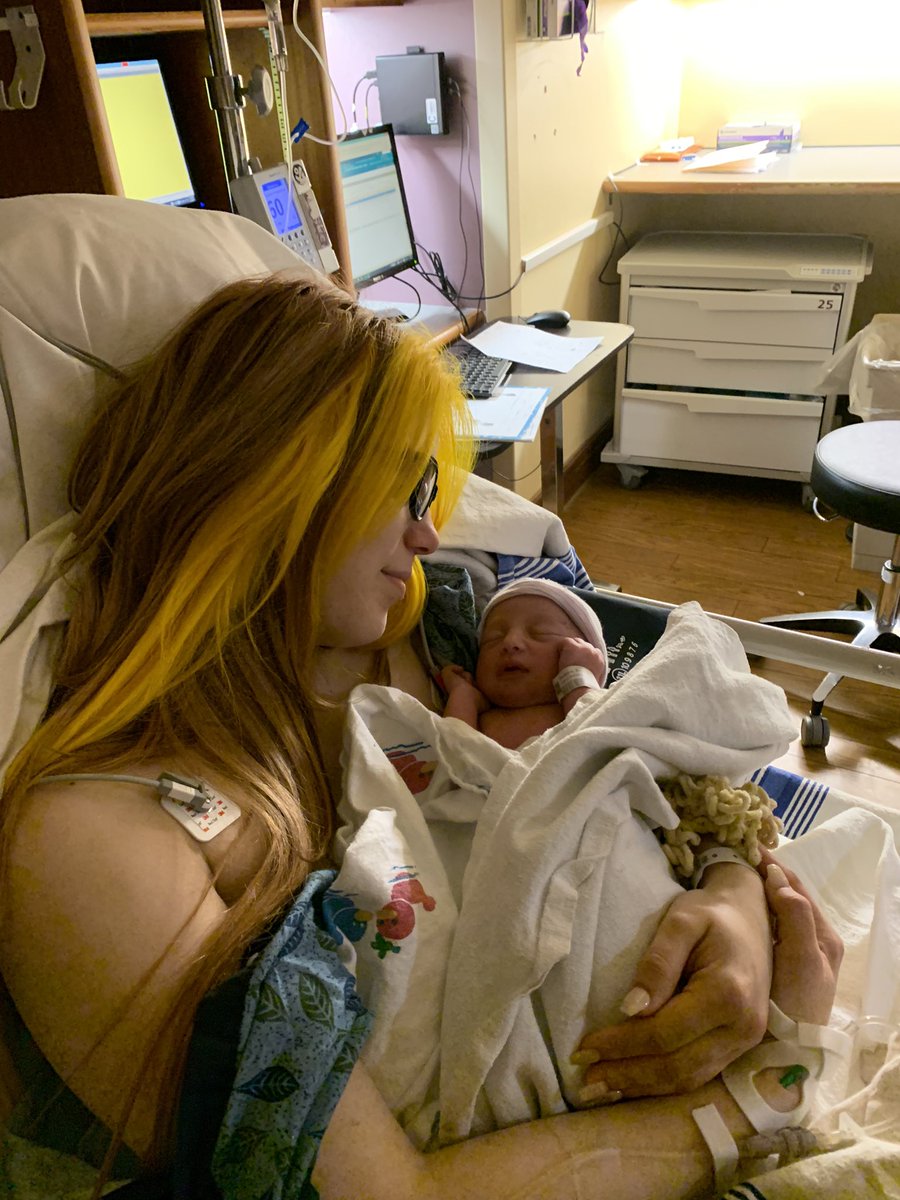 hoeftmikey's tweet photo. she came three weeks early and i’m so in love 😍😍 https://t.co/cctHMHCjPZ