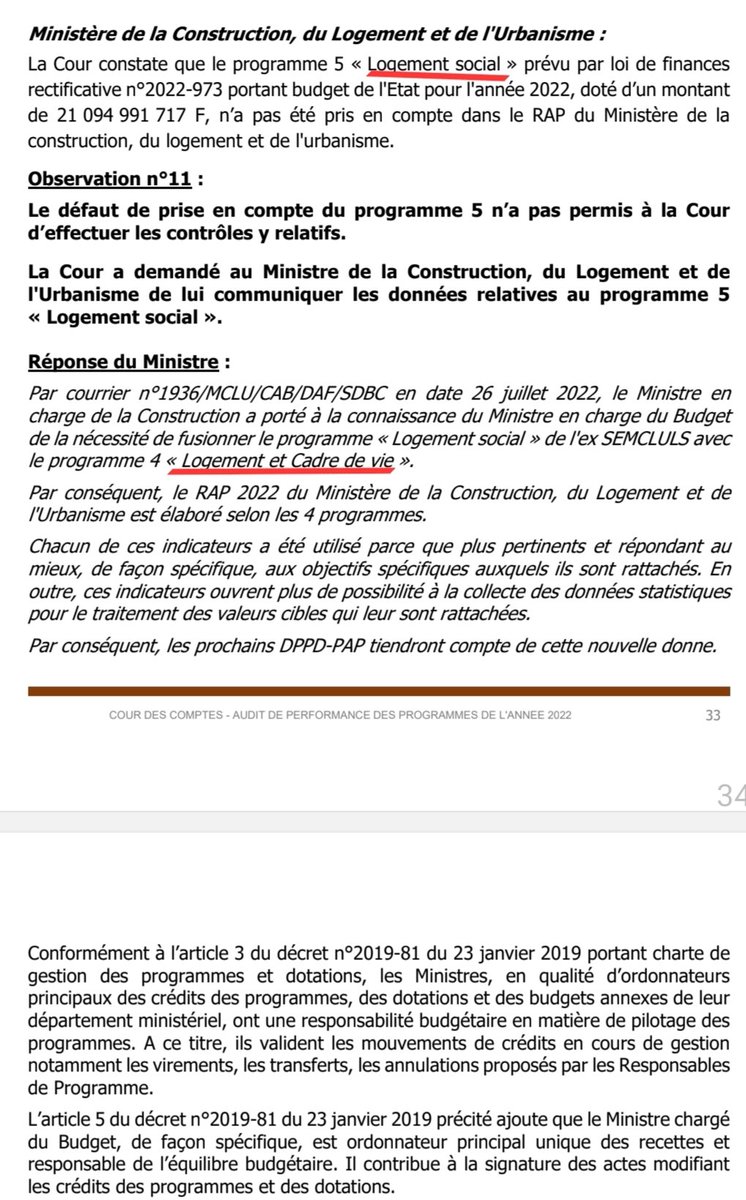M_Koulibaly's tweet photo. Le logement social: que devient le programme dans le Rapport Annuel de Performance (RAP) du ministère en charge du dossier, alors qu'il a été doté de 21 milliards Fcfa dans le budget 2022?
●Réponse du ministre:
Nous l'avons fusionné avec un autre programme du nom de "Logement et Cadre de vie".
●Question: Pourquoi cette modification qui entraîne fusion des budgets n'apparaît pas dans le budget de 2022?
Réponse: Nous en avions pourtant informé le ministre du budget.
● Mais la procédure ce n'est pas de l'informer mais de faire prendre un DÉCRET du PR ou bien un ARRÊTÉ INTERMINISTÉRIEL en collaboration avec le ministre du budget.
Conclusion de la Cour des Comptes:
Nous n'avons pas été capables de nous prononcer sur vos performances en matière de logement social.
Bricolage en milliards de Fcfa