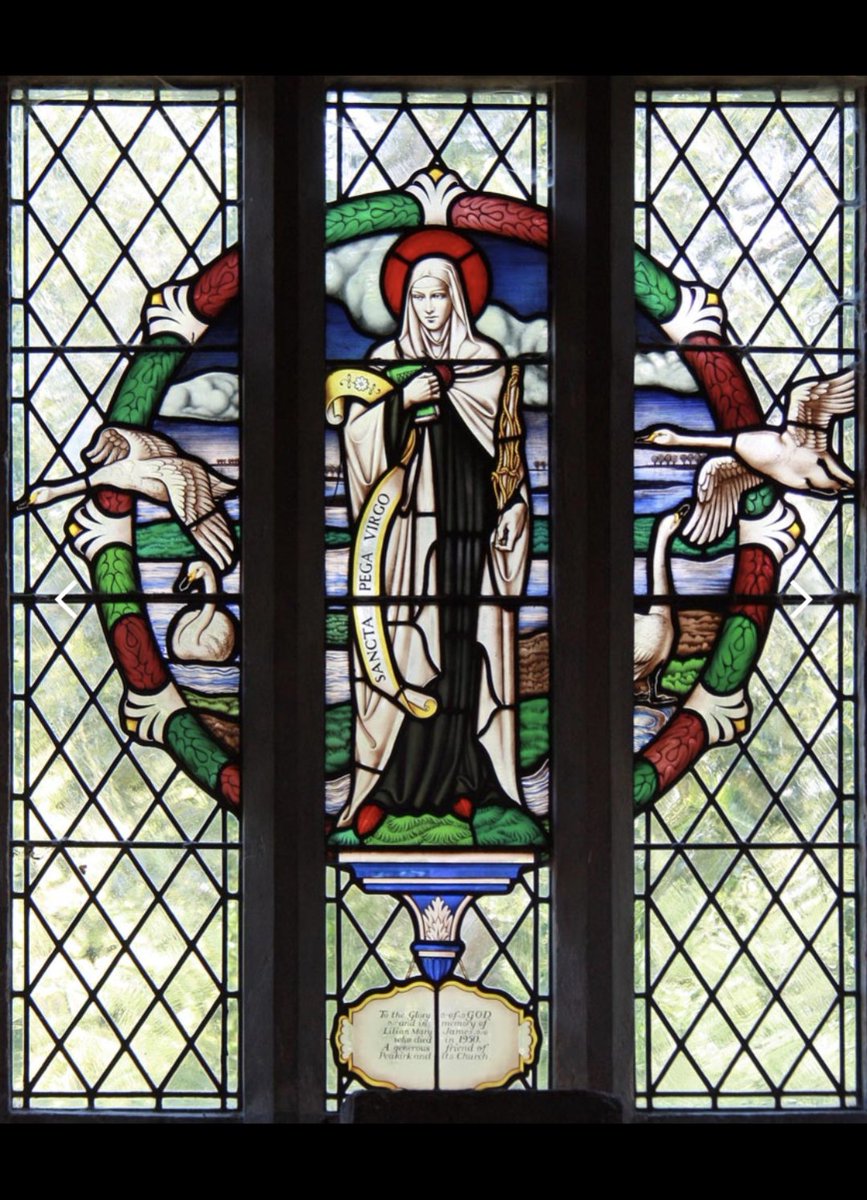 HogwashHot's tweet photo. #OTD remember Pega, Virgin and anchoress. Sister of Guthlac, who banished her from #Crowland because of the ease by which she could be impersonated by Satan (persuading him to break his fast). Became an anchoress in nearby #Peakirk until Guthlac relented and summoned her to... https://t.co/scaa5Y84GC