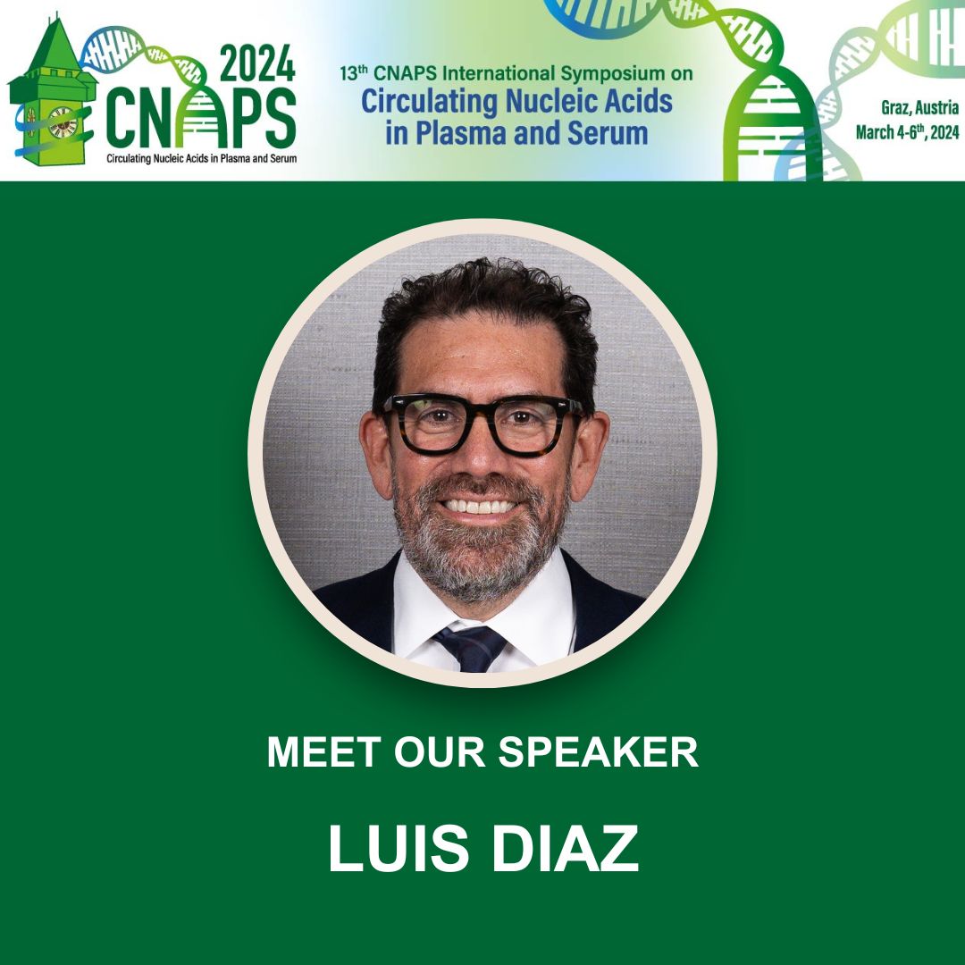 CNAPS 2024 (@cnaps2024) on Twitter photo Welcome Luis DIaz as speaker at #cnaps2024! He is a physician-scientist who leads the Division of Solid Tumor Oncology at <a href="/MSK_RadOnc/">Memorial Sloan Kettering Radiation Oncology</a>. His team pioneered the use of #ctDNA as a cancer screening, monitoring, and detection of occult disease. Welcome Luis DIaz as speaker at #cnaps2024! He is a physician-scientist who leads the Division of Solid Tumor Oncology at <a href="/MSK_RadOnc/">Memorial Sloan Kettering Radiation Oncology</a>. His team pioneered the use of #ctDNA as a cancer screening, monitoring, and detection of occult disease.