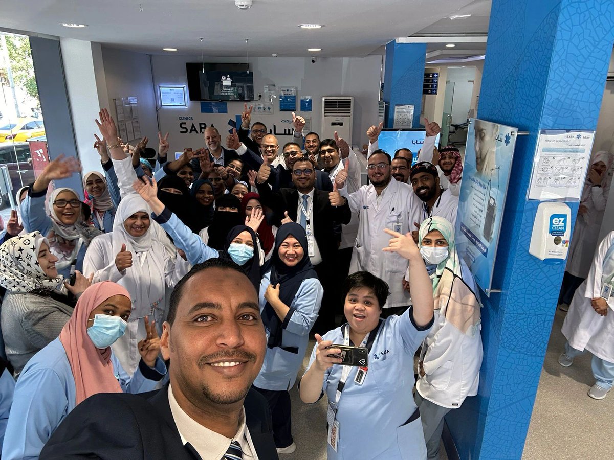 sabamedical's tweet photo. 🏅أفضل لحظات السعادة تكون بعد التعب و العمل المستمر لتحقيق الإنجاز 🎉

📸 هذه اللحظة الاستثنائية هي لحظة سعادة حقيقية لكل من يعمل في عيادات سابا، وهي لحظة فخر لكل من يتابع مسيرة عيادات سابا الحافلة بالإنجازات و إنجاز جديد بحصول عيادات سابا فرع الصفا على شهادة اعتماد سباهي بنسبة%99.15

🏅نتوجه بالشكر والتقدير لكل من ساهم في هذا الإنجاز، من طاقم طبي و إداري، و شكر خاص لشركة AccrePro لمساهمتهم الفعّالة و المهمة في الحصول على الإعتماد.

#سباهي #عيادات_سابا #CBAHI #جدة
