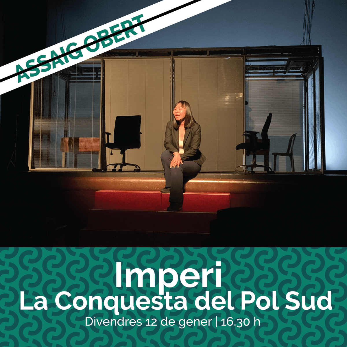 elcanalsalt's tweet photo. 🙌Aquest divendres nou #assaigobert! La Conquesta del Pol Sud ens oferirà un tastet d''Imperi'🎭

Vine a conèixer la companyia, que estrenen l'espectacle el proper 19/01 al @teatre_gi 

📅12/01, 16.30 h (atenció amb el canvi d'hora!⚠️)
📲https://t.co/tVTm1B0RNK https://t.co/3Y9dTYVCVM