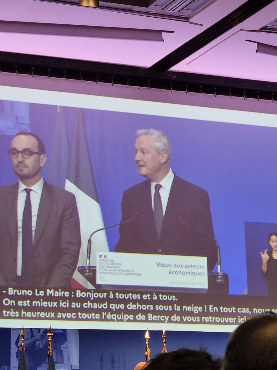 Rendez-vous important ce matin pour Sandrine Bachy, Présidente de l'UNOSTRA, à la cérémonie de voeux de Bruno Le Maire, Ministre des Finances. Des échanges prometteurs pour l'avenir de l'économie. 

#UNOSTRA #Finance #Transport #2024