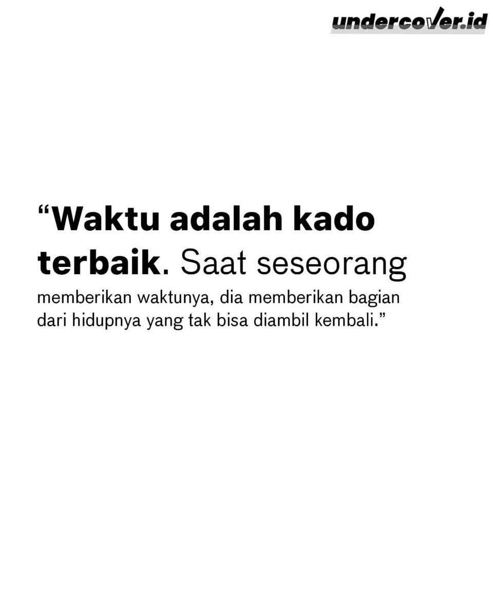 Berterima kasilah kepada orang-orang yang meluangkan waktunya untukmu lurr 🙏🙏