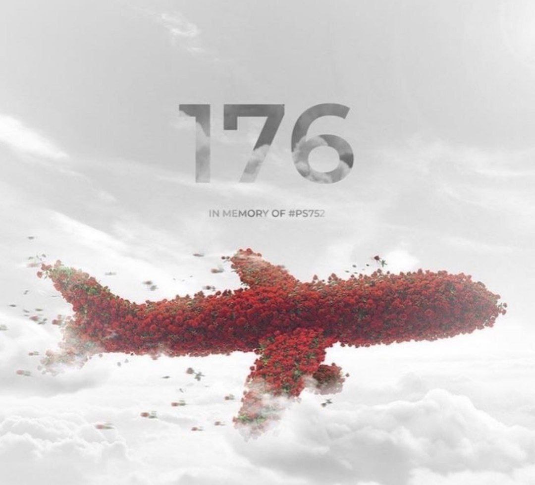 normalmeh's tweet image. به یاد ۱۷۶ قربانی حادثه غم‌انگیز هواپیمای اوکراینی، پرواز ps752.یادشان گرامی 🖤