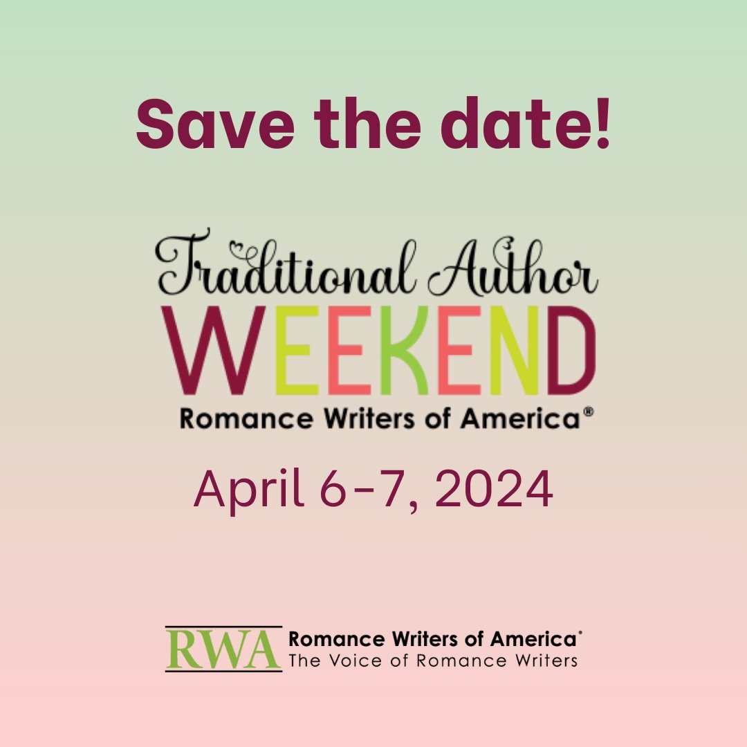 This one-of-a-kind virtual mini conference is dedicated to romance writers unfamiliar with, interested in, or need help navigating the path of traditional publishing. Save the date for Traditional Author Weekend April 6-7, 2024 and stay tuned for more information coming soon!